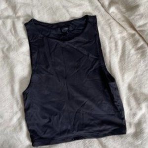 F21 Black High Neck Tank Top